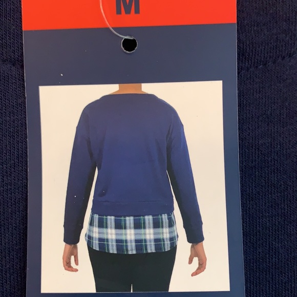 IZOD Women's Long Sleeve Tie-Front Sweatshirt - Picture 6 of 9